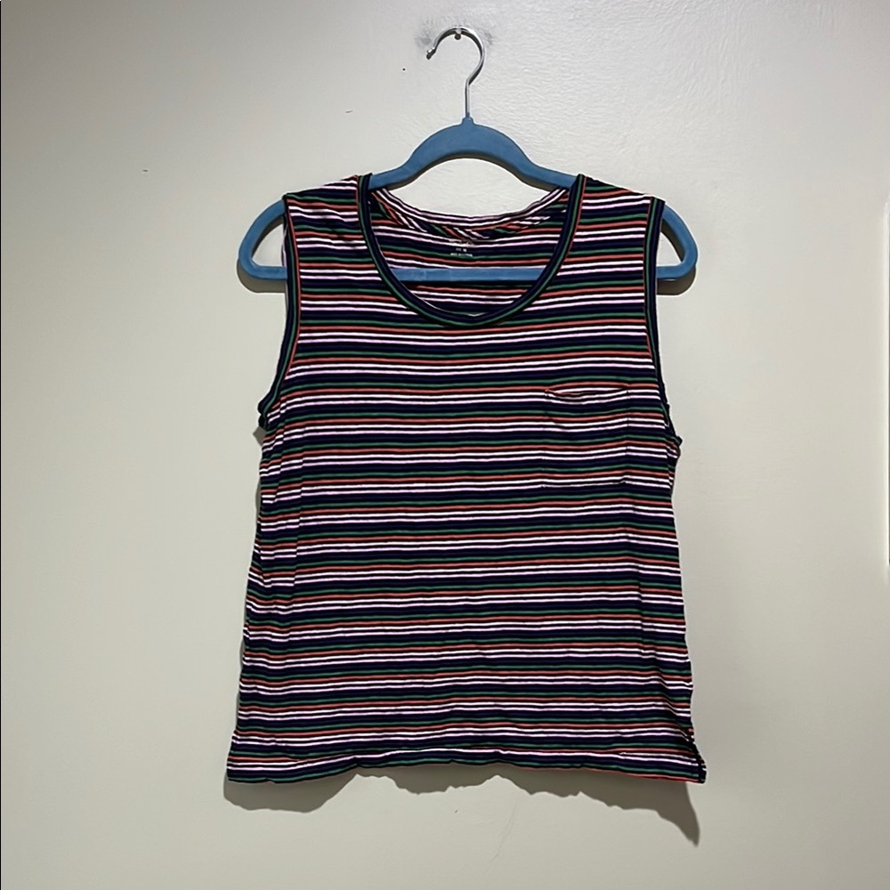 🌸Madewell Multicolor Striped Tank Top